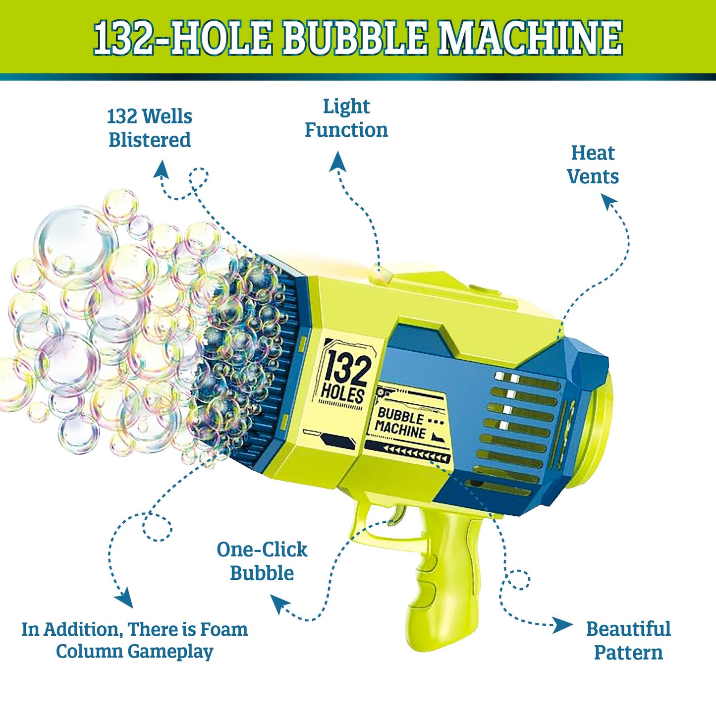 132 Hole Bubble Gun